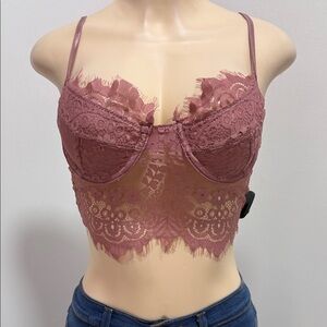 Lace Bralette in Mauve